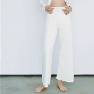 Zara Marine straight white jean